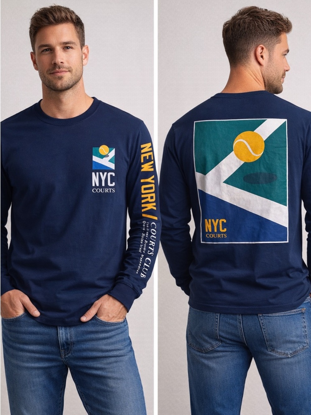 COPY - NEW 🎾 NYC Courts Club Old Navy Long Sleeve Tee